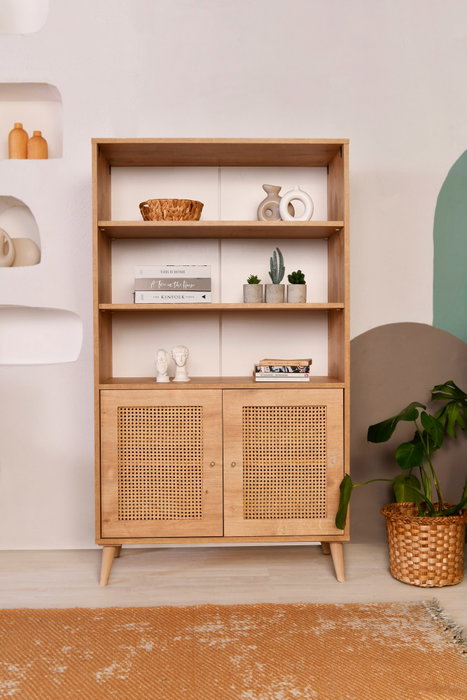 Hanah Home Hazeran Estantería de Madera de Carpe en Roble